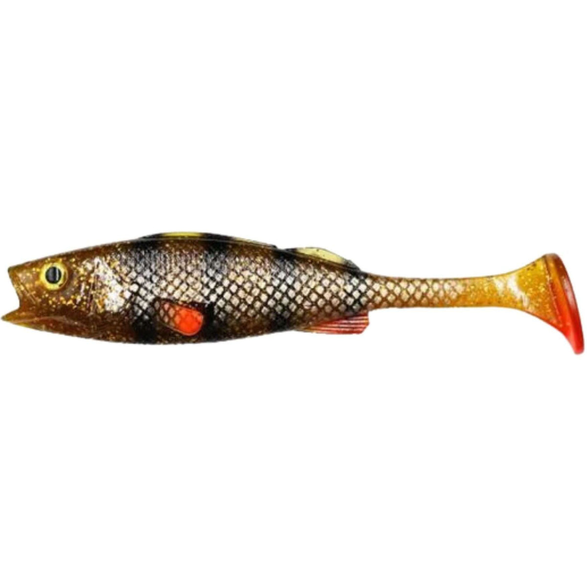 LMAB KØFI Perch Shad Jigi  7cm | 5kpl | LMAB Köfi Perch Shad 7cm Motoroil Perch 5kpl