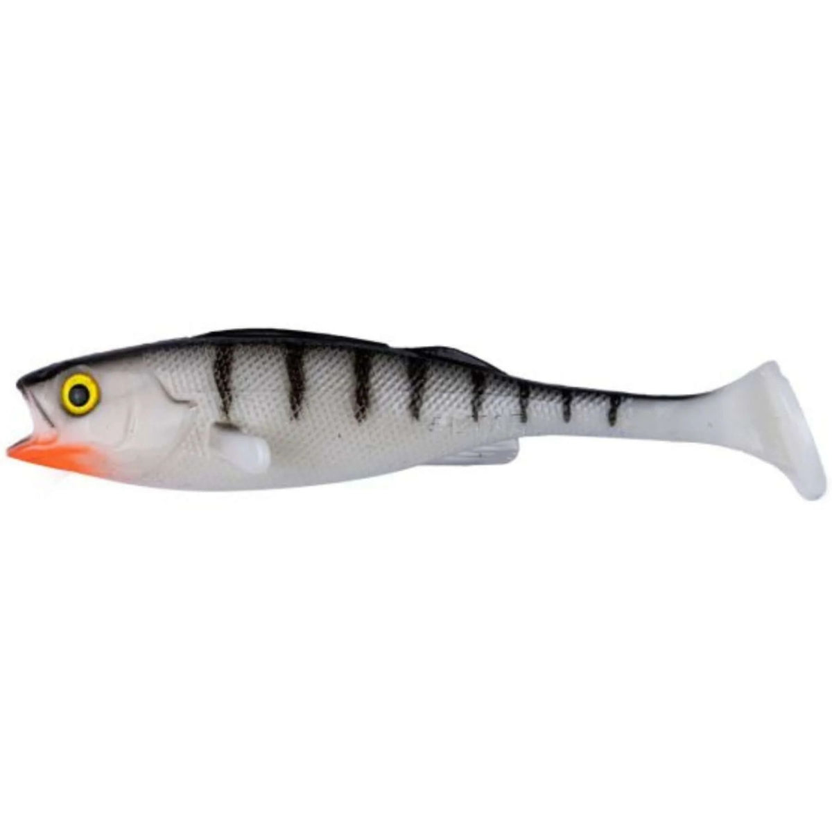 LMAB KØFI Perch Shad Jigi  7cm | 5kpl | LMAB Köfi Perch Shad 7cm White Tiger 5kpl