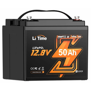 LiTime LiFePo4-litiumakku | 12V 50Ah Bluetooth