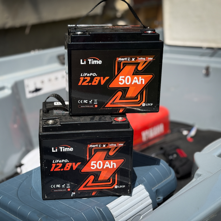 LiTime LiFePo4-litiumakku | 12V 50Ah Bluetooth