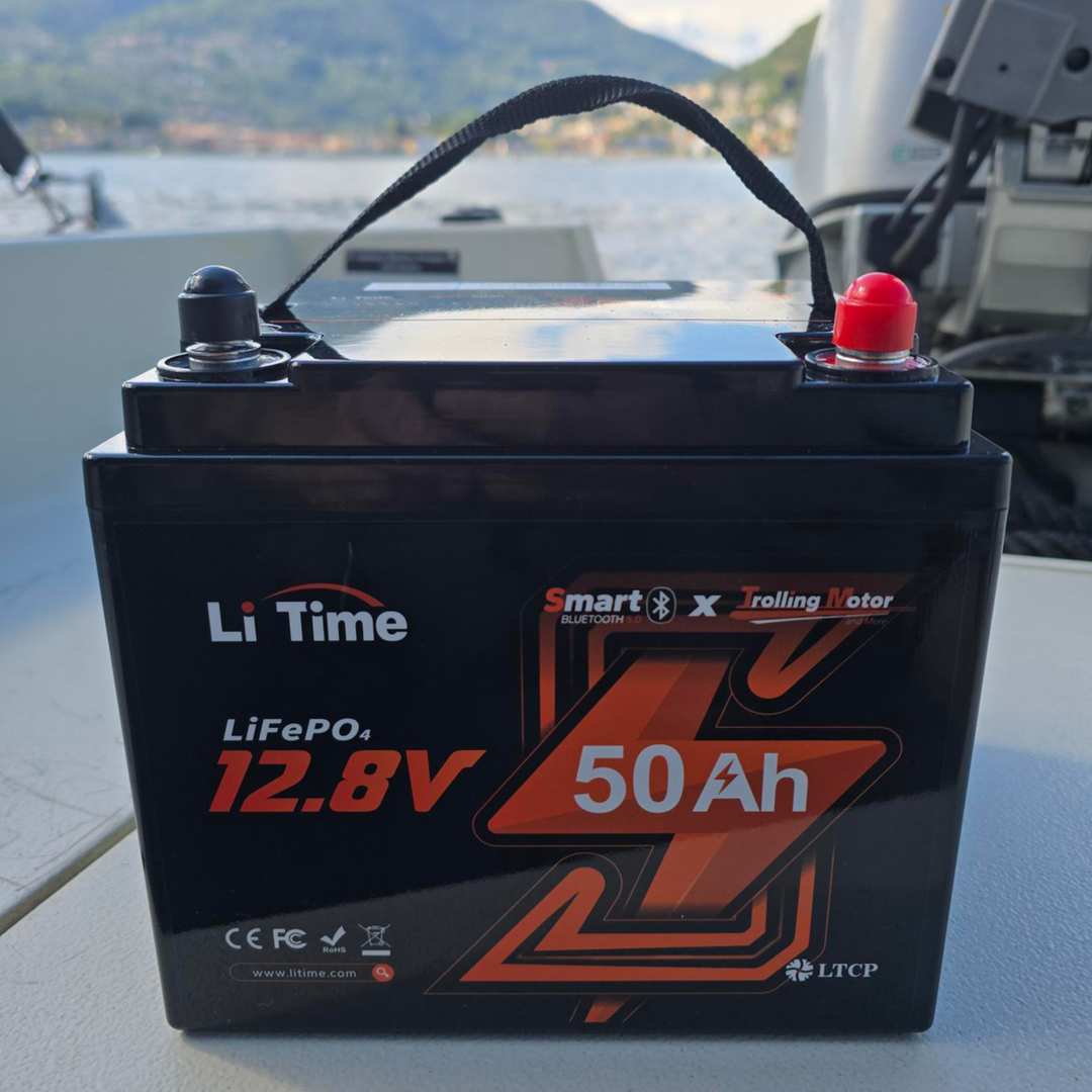 LiTime LiFePo4-litiumakku | 12V 50Ah Bluetooth