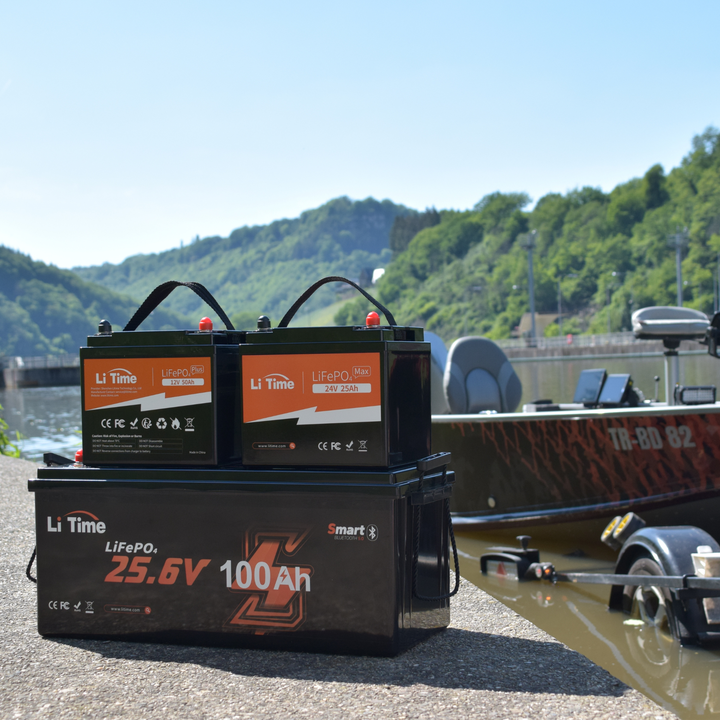 LiTime LiFePo4-litiumakku | 24V 100Ah Bluetooth