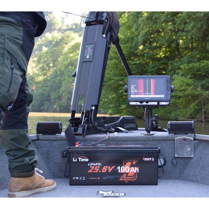 LiTime LiFePo4-litiumakku | 24V 100Ah Bluetooth