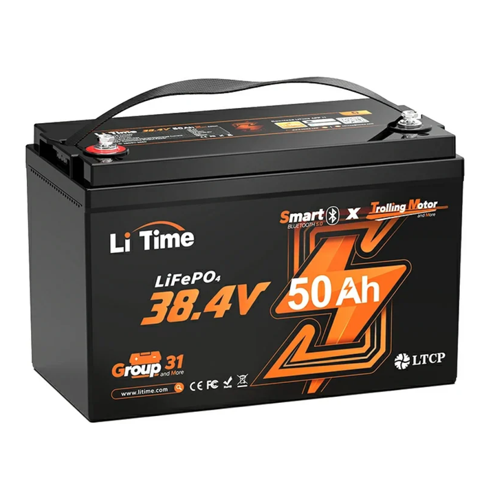 LiTime LiFePo4-litiumakku | 36V 50Ah Bluetooth