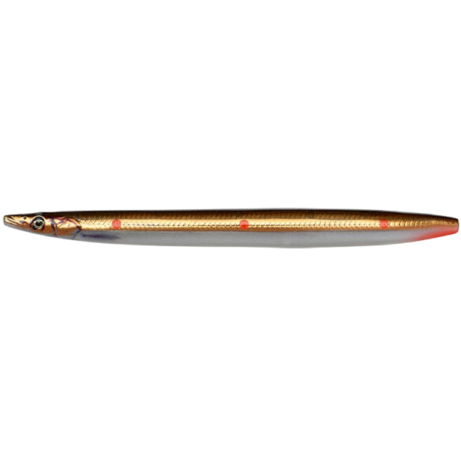 Savage Gear 3D LineThru Sandeel Meritaimenviehe 27g 150mm | Brown Copper Red Dots (BCRD)