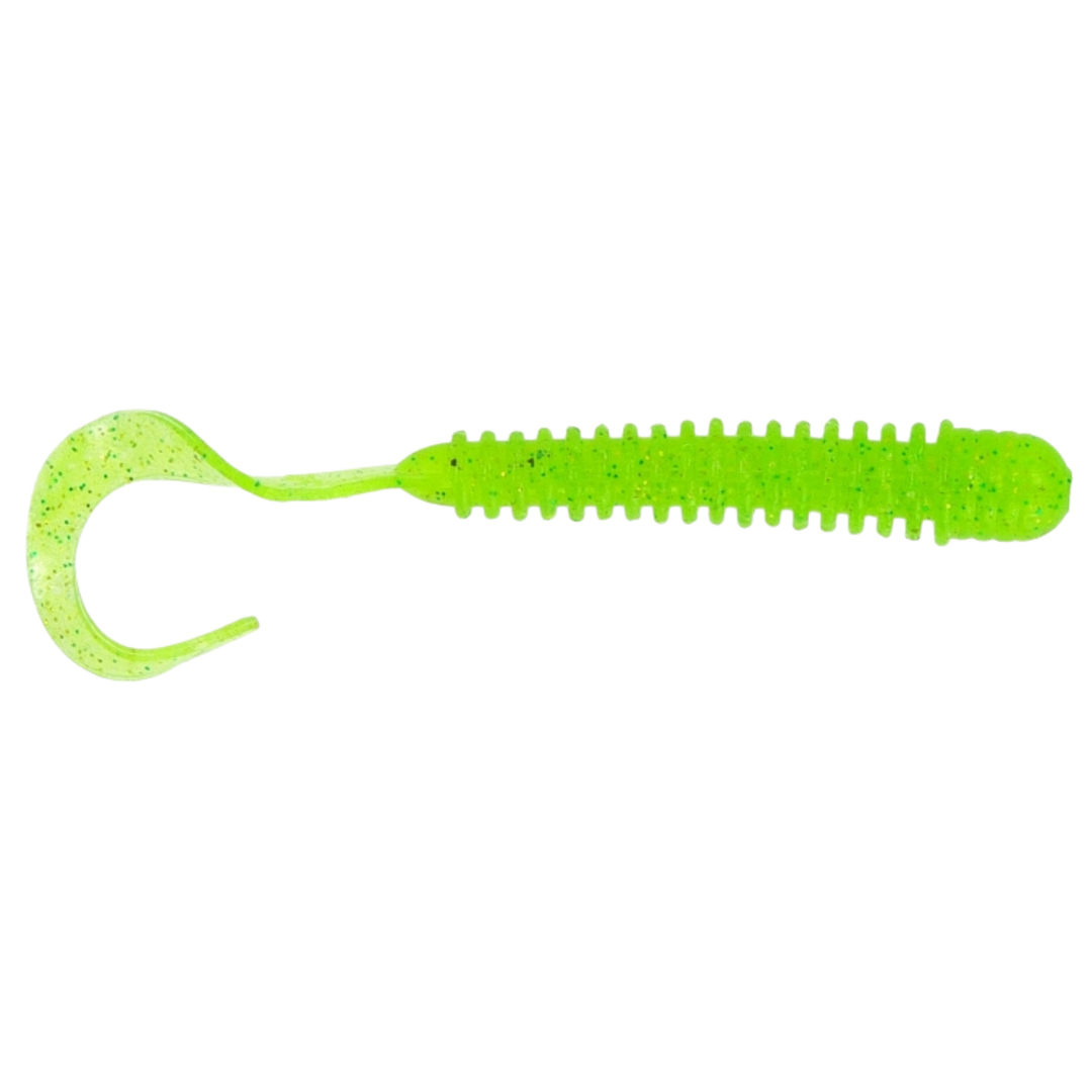 Noike Ring Curly 3" Jigi 12kpl | #44 Chartreuse