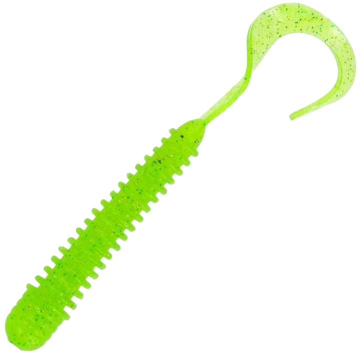 Noike Ring Curly 3" Jigi 12kpl | #44 Chartreuse