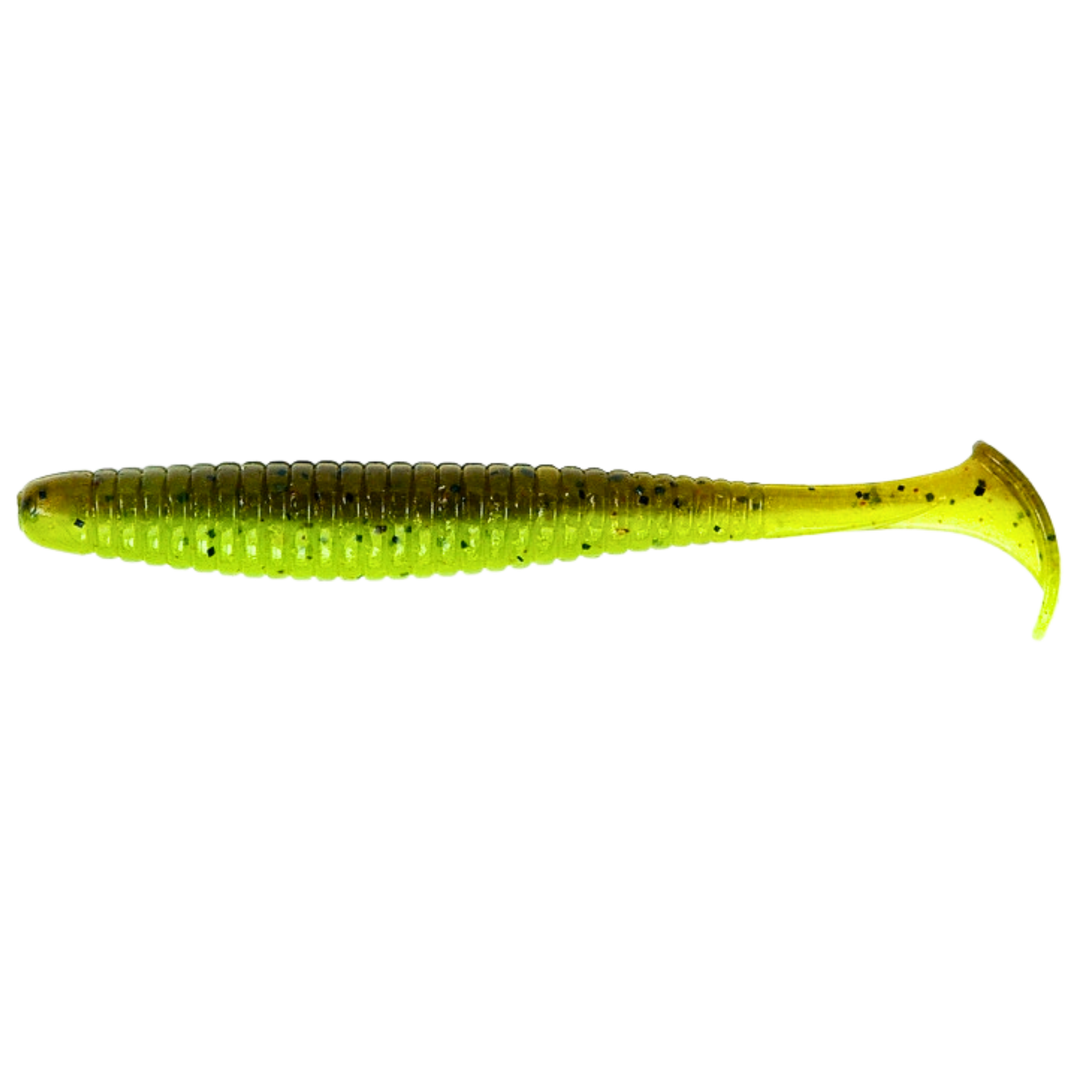 Noike Smokin' Swimmer 3" Jigi 9kpl | #131 Green Pumpkin Chartreuse