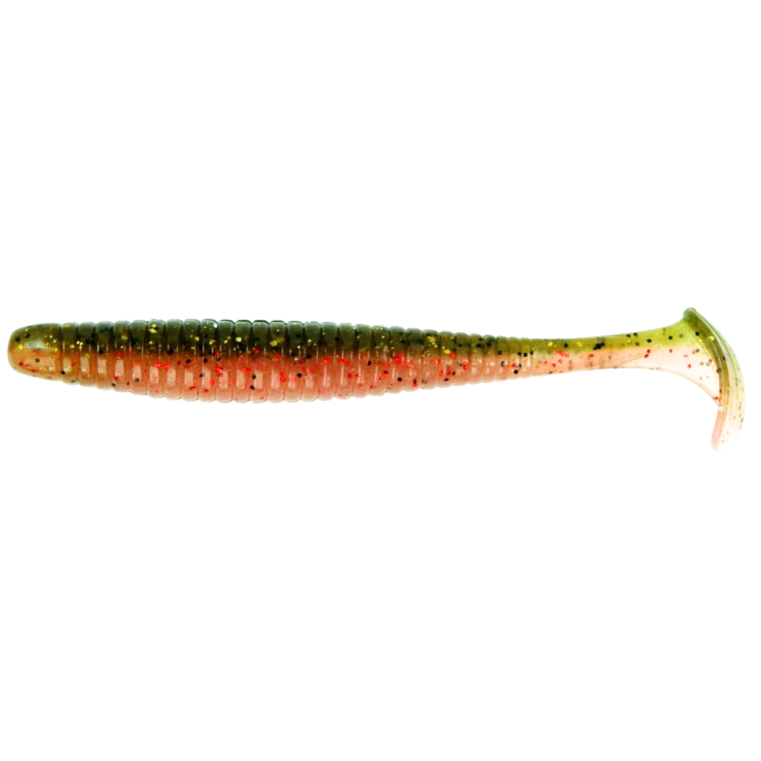 Noike Smokin' Swimmer 4" Jigi 6kpl | #130 Green Pumpkin Blossom