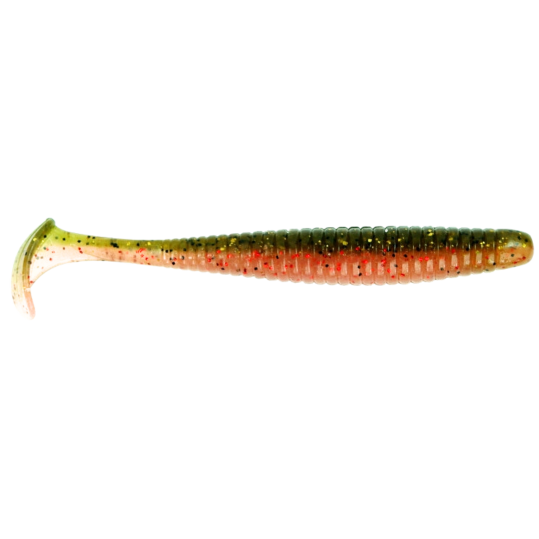 Noike Smokin' Swimmer 4" Jigi 6kpl | #130 Green Pumpkin Blossom