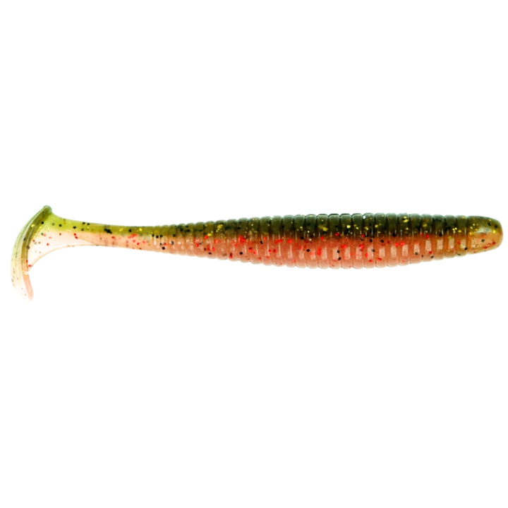Noike Smokin' Swimmer 4" Jigi 6kpl | #130 Green Pumpkin Blossom
