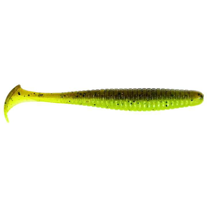 Noike Smokin' Swimmer 4" Jigi 6kpl | #131 Green Pumpkin Chartreuse