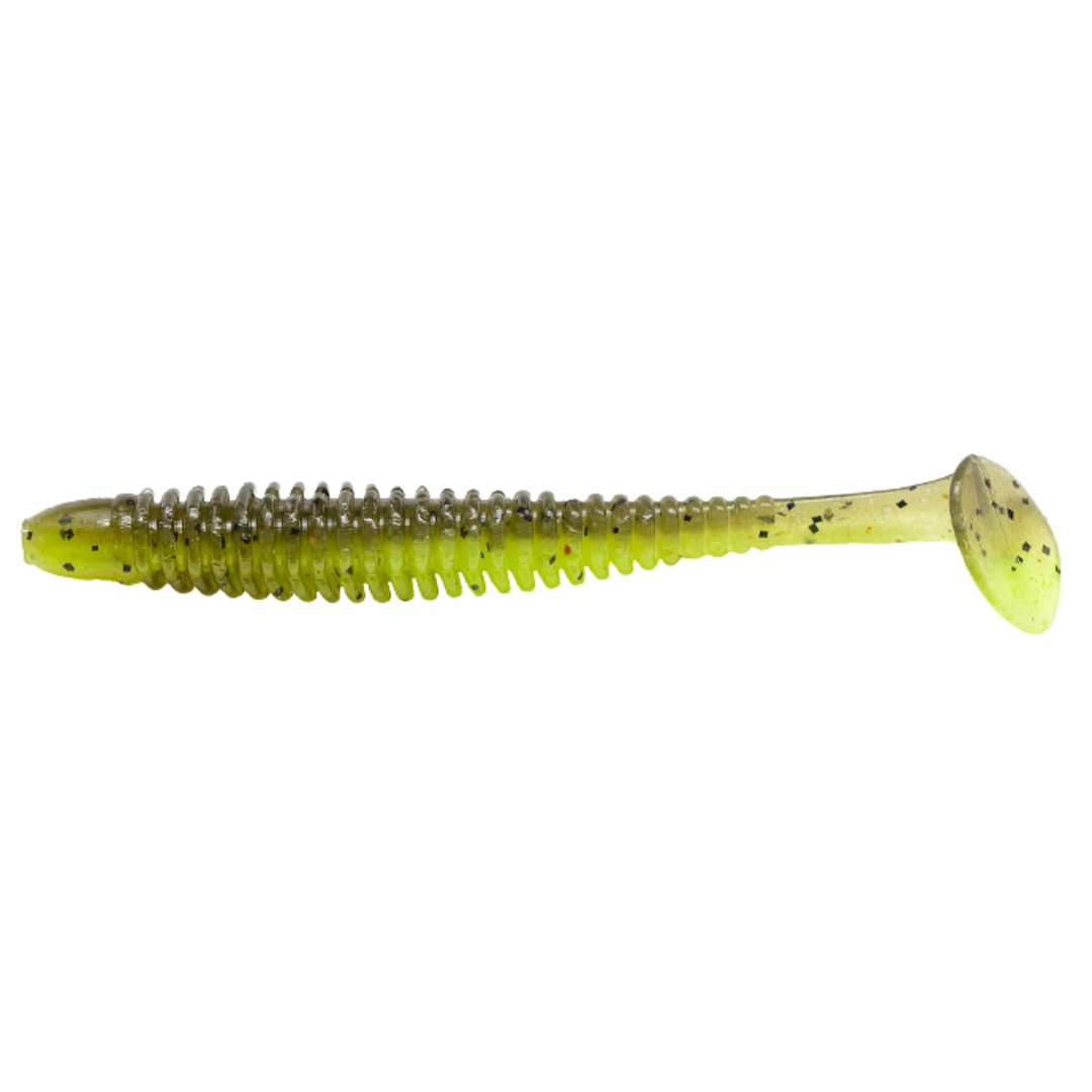 Noike Wobble Shad 3" Jigi 9kpl | #131 Green Pumpkin Chartreuse
