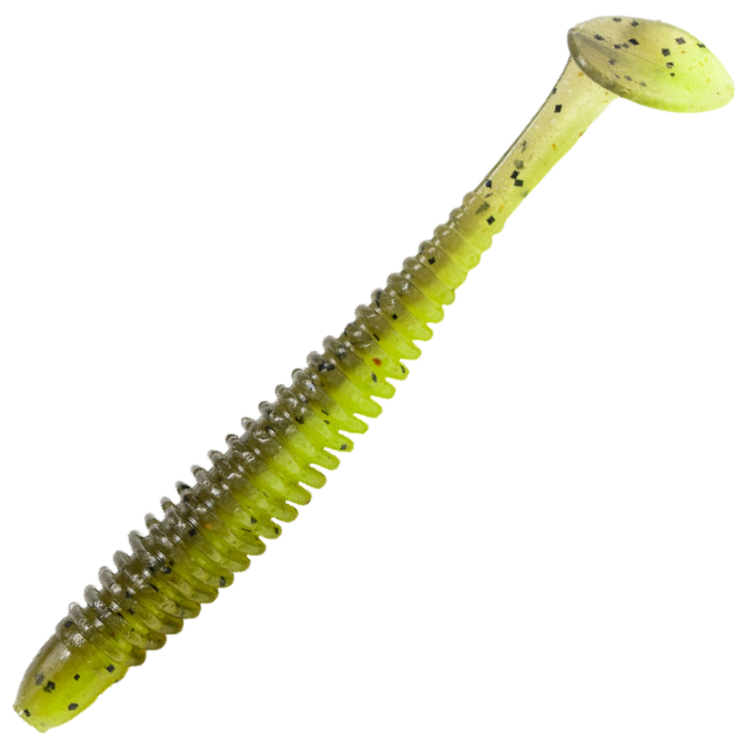 Noike Wobble Shad 3" Jigi 9kpl | #131 Green Pumpkin Chartreuse