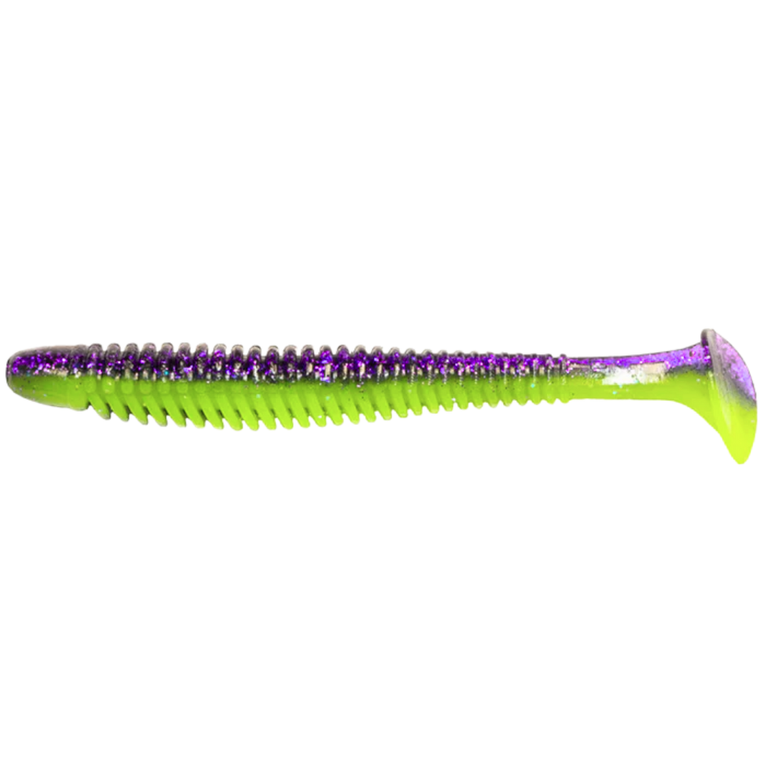 Noike Wobble Shad 3" Jigi 9kpl | #149 Purple Chartreuse