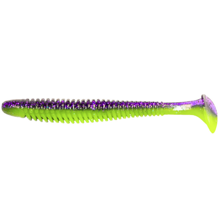 Noike Wobble Shad 3" Jigi 9kpl | #149 Purple Chartreuse