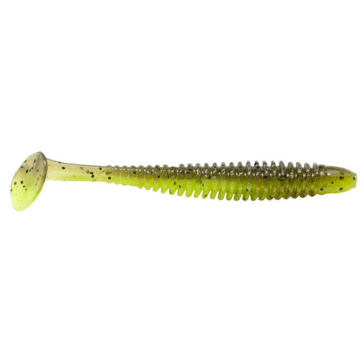 Noike Wobble Shad 4" Jigi 6kpl | #131 Green Pumpkin Chartreuse