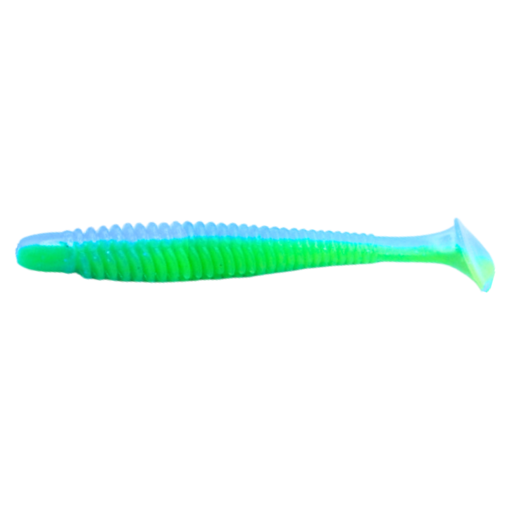 Noike Wobble Shad 4" Jigi 6kpl | #147 Blue Lime Chart