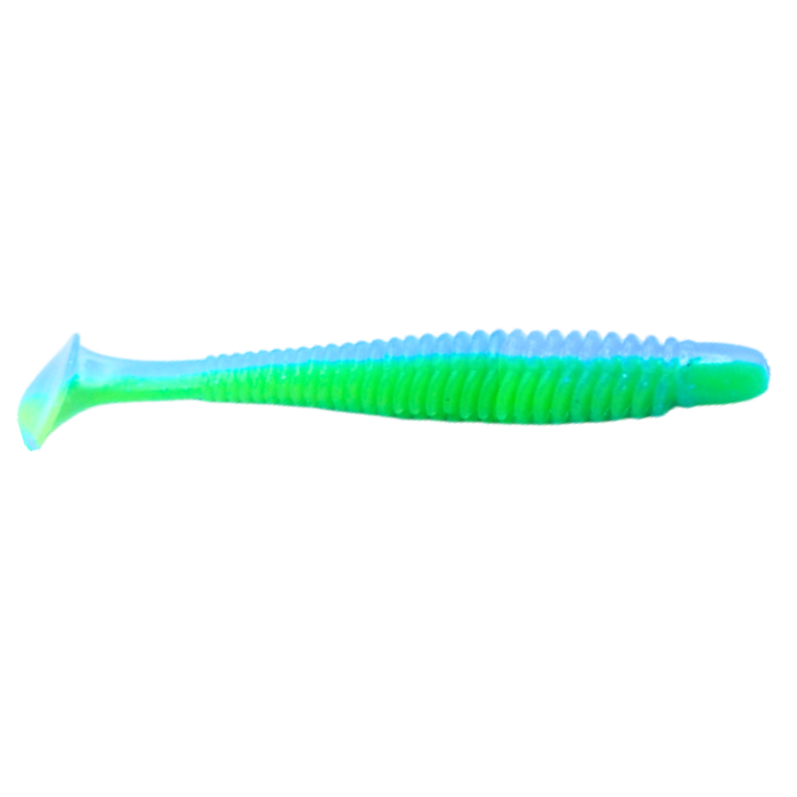 Noike Wobble Shad 4" Jigi 6kpl | #147 Blue Lime Chart