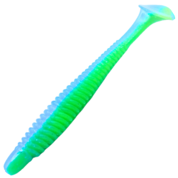 Noike Wobble Shad 4" Jigi 6kpl | #147 Blue Lime Chart