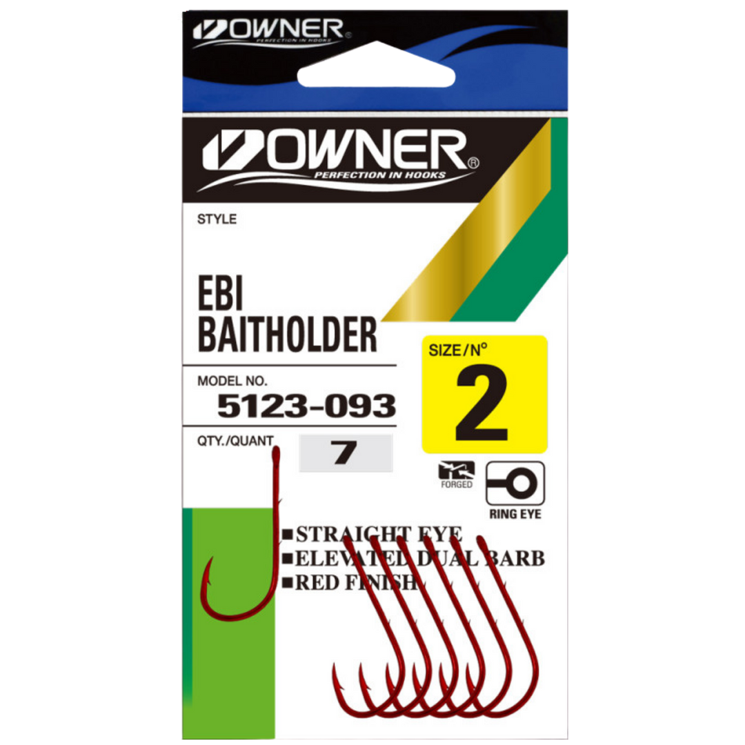 Owner 5123 Ebi Baitholder yksihaarakoukku | Punainen
