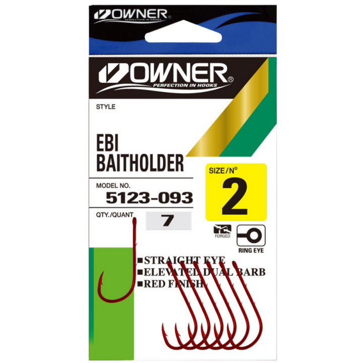 Owner 5123 Ebi Baitholder yksihaarakoukku | Punainen