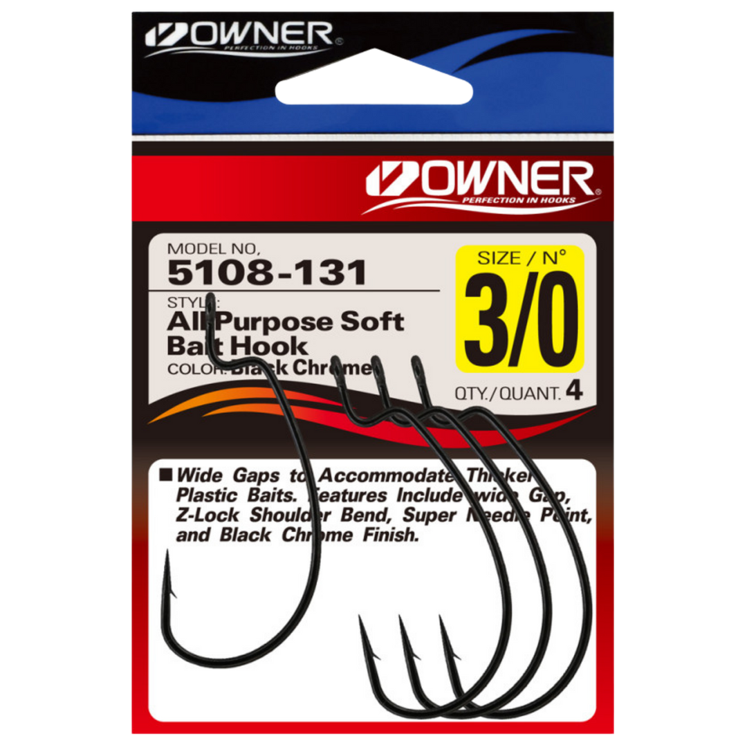 Owner All Purpose Soft Bait Offset-koukku