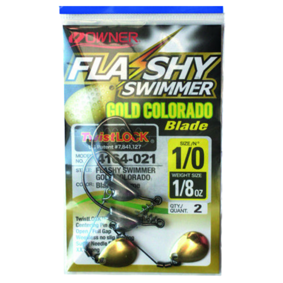 Owner Flashy Swimmer Colorado Offset-koukku | 2kpl