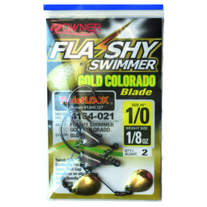 Owner Flashy Swimmer Colorado Offset-koukku | 2kpl
