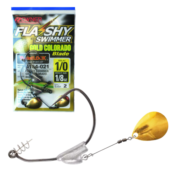Owner Flashy Swimmer Colorado Offset-koukku | 2kpl