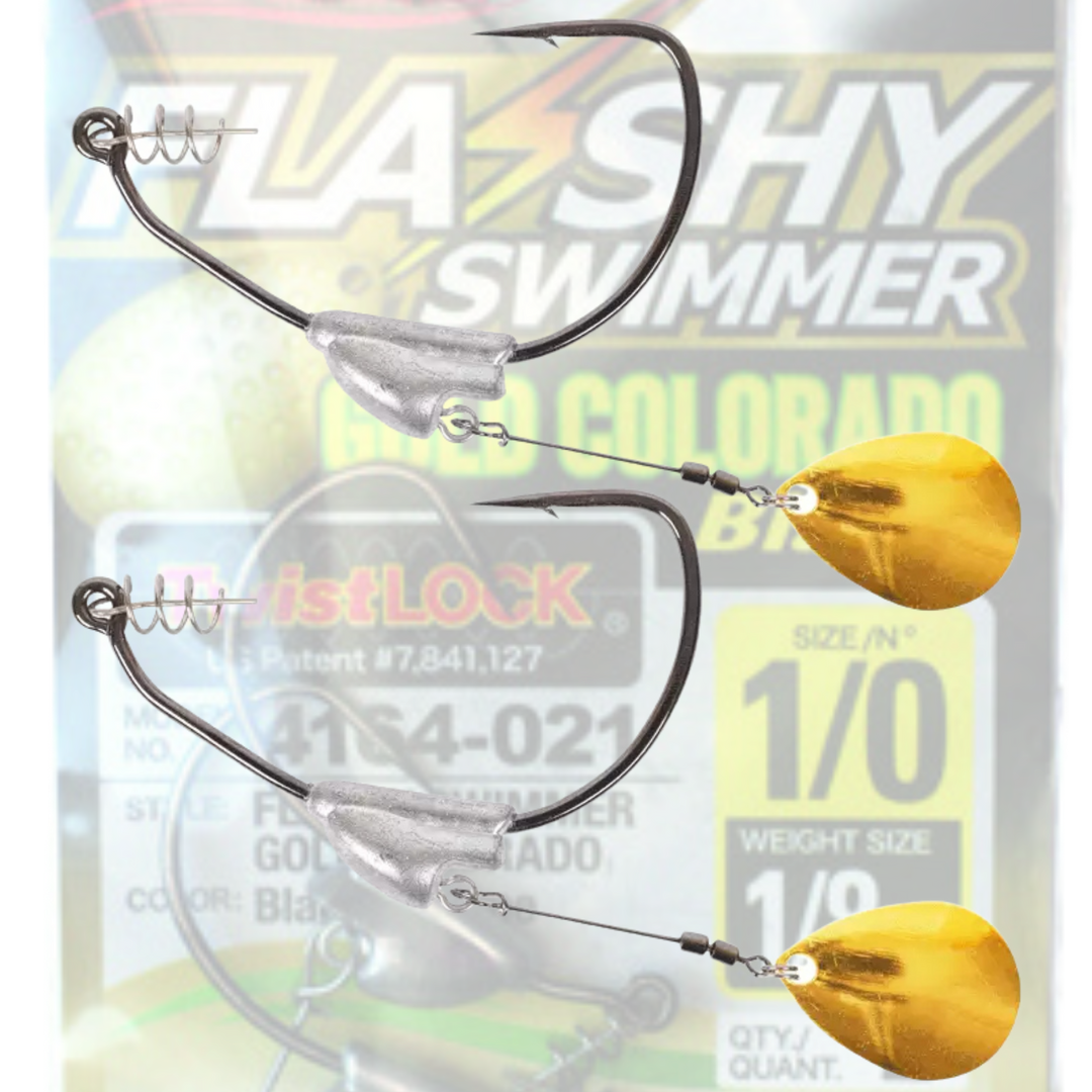 Owner Flashy Swimmer Colorado Offset-koukku | 2kpl