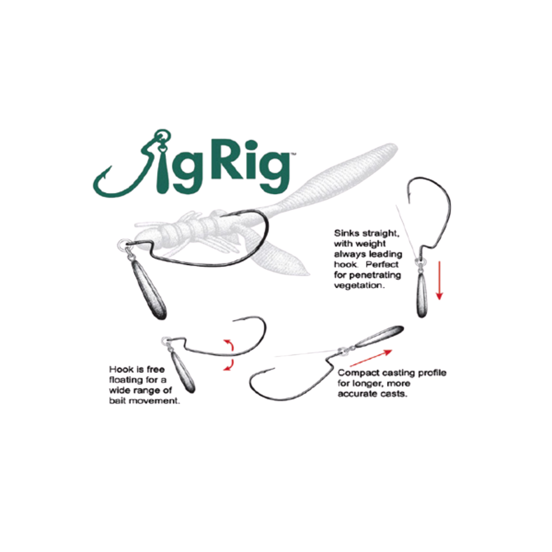 Owner Jig Rig Offset-koukku volframipainolla | 2kpl