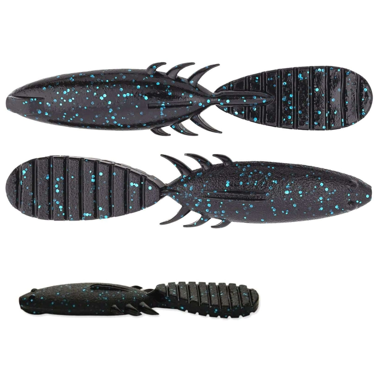 Keitech Paddlin&#39; Beaver Jigi 3.5&quot; 7kpl | Black Blue FLK