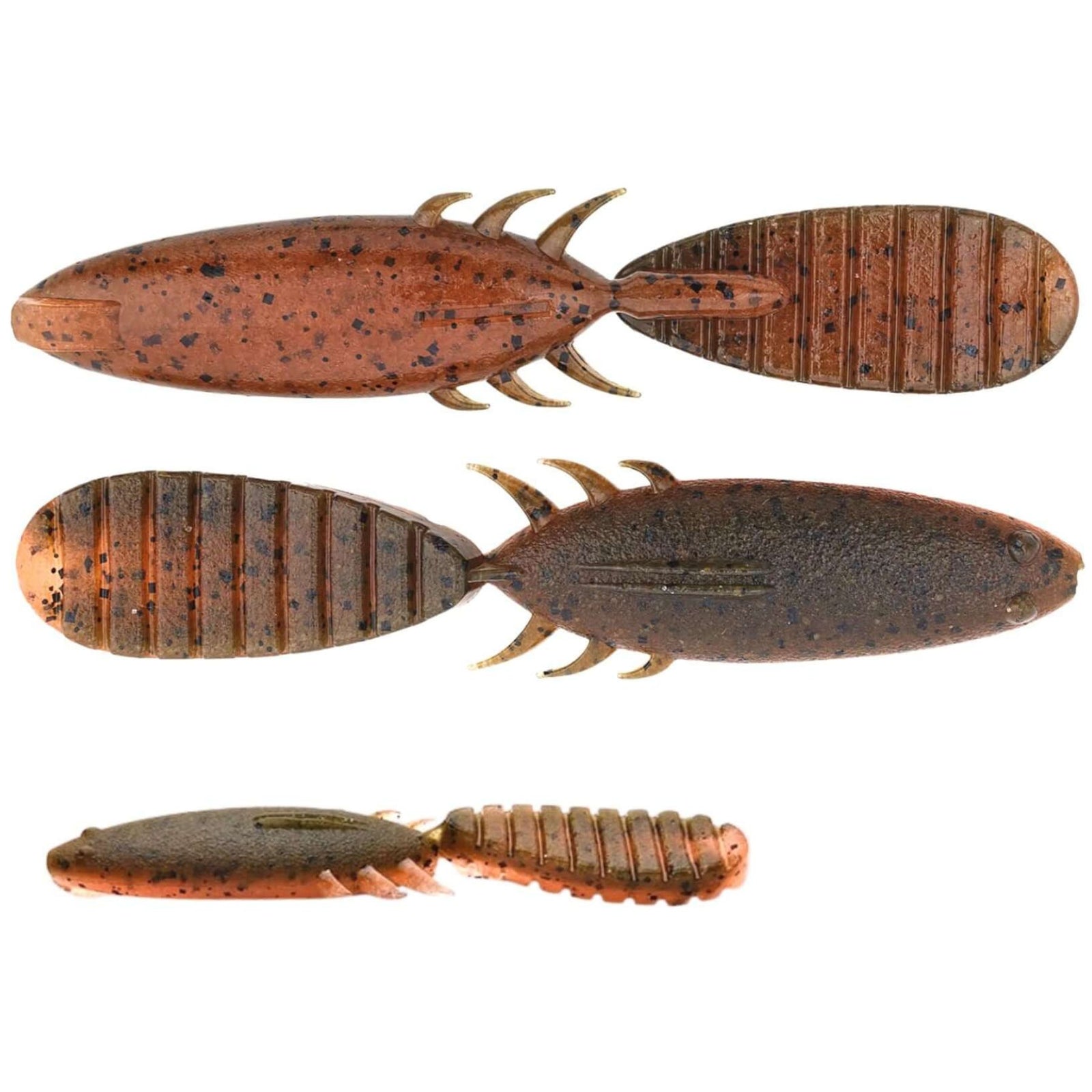 Keitech Paddlin' Beaver Jigi 3.5" 7kpl | Green Pumpkin Fire