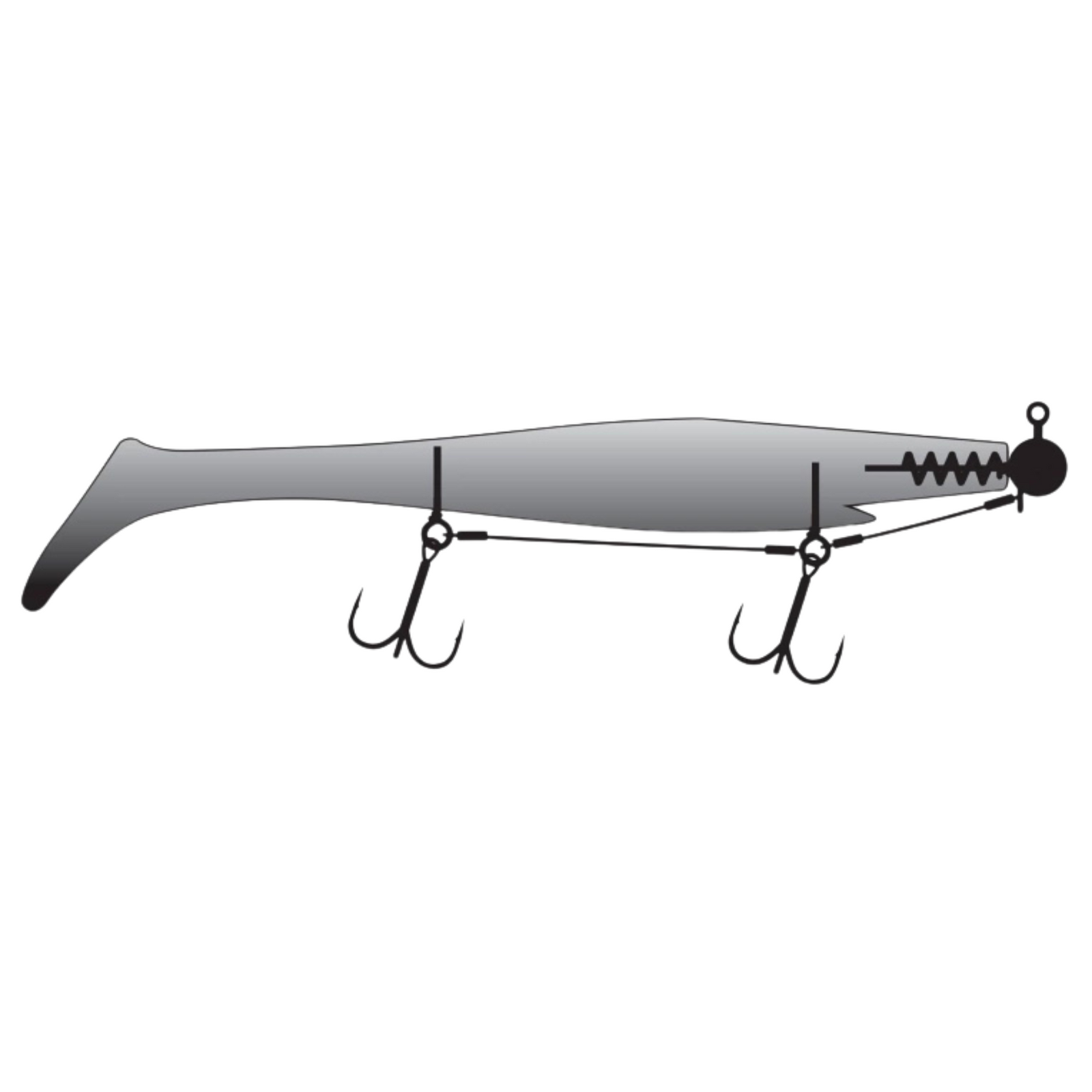 Strike Pro The Pig Shad Haukijigi 23cm 90g 1kpl | Royal Pearl