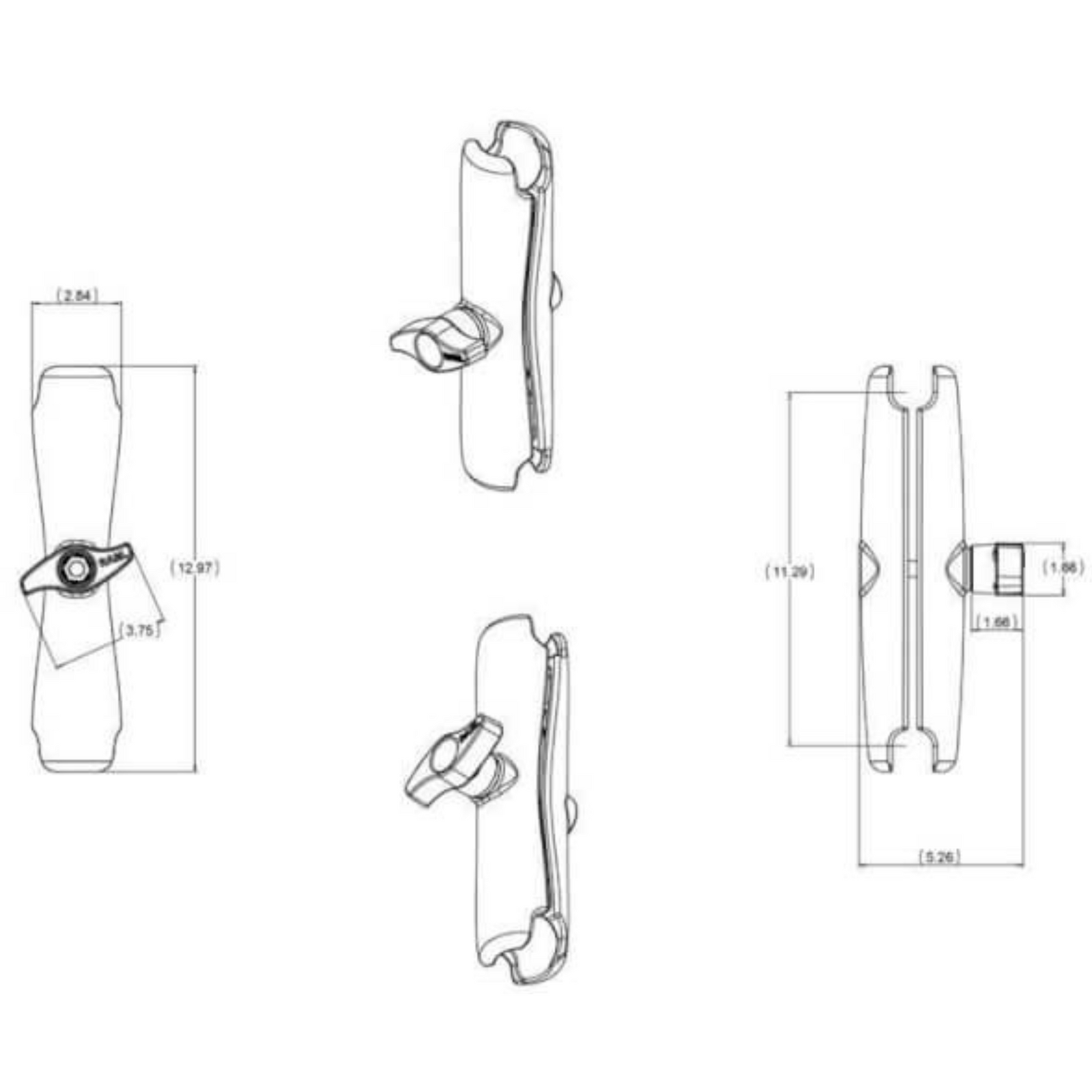 RAM Mounts Välivarsi 32.70cm | D-sarja