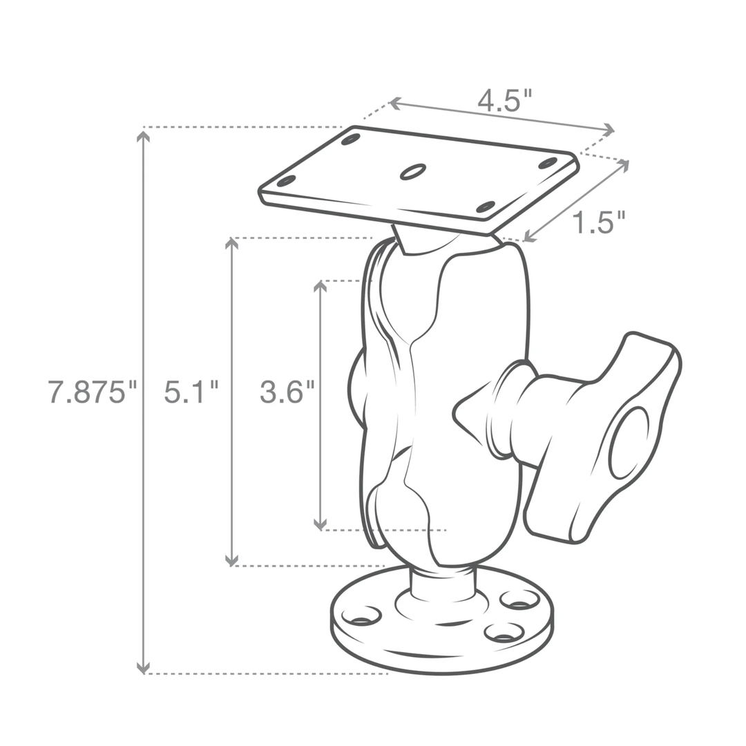 RAM Mounts Humminbird Kaikuluotainteline 12cm | D-sarja