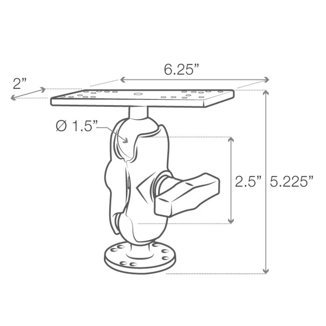 RAM Mounts Kaikuluotainteline 9cm | C-sarja