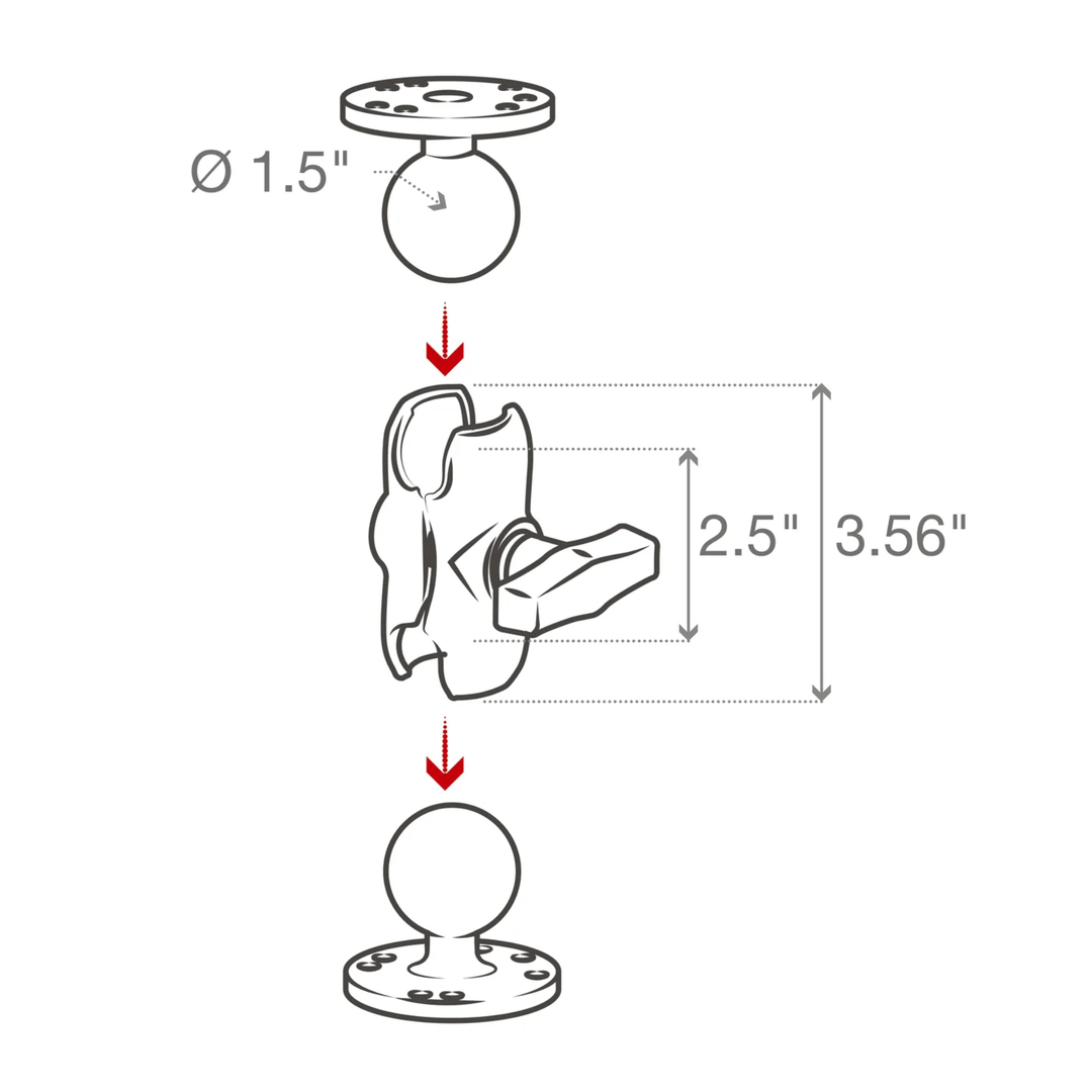 RAM Mounts välivarsi 8.89cm | C-sarja