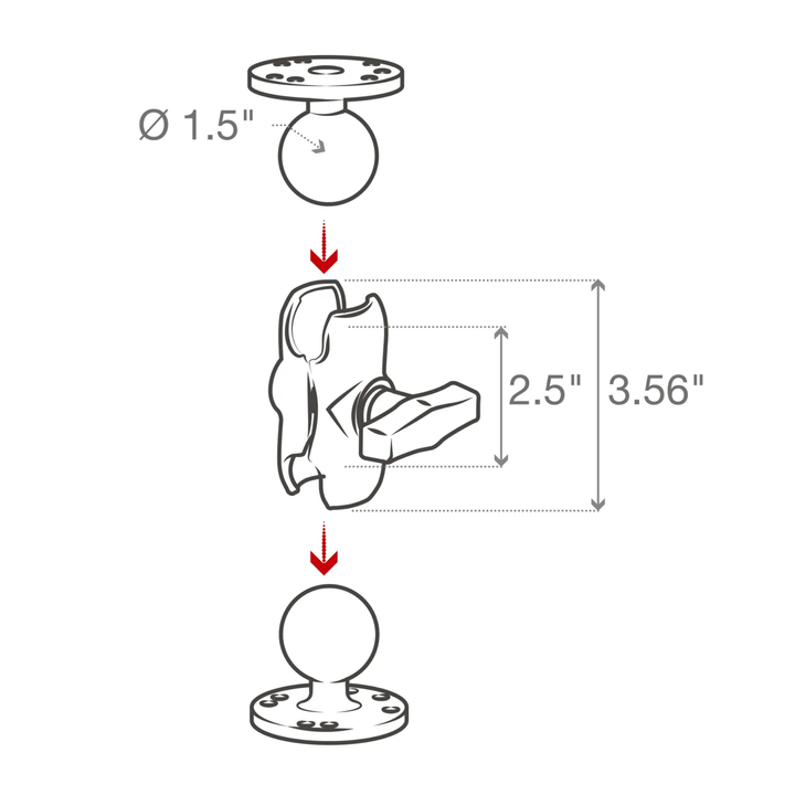 RAM Mounts välivarsi 8.89cm | C-sarja