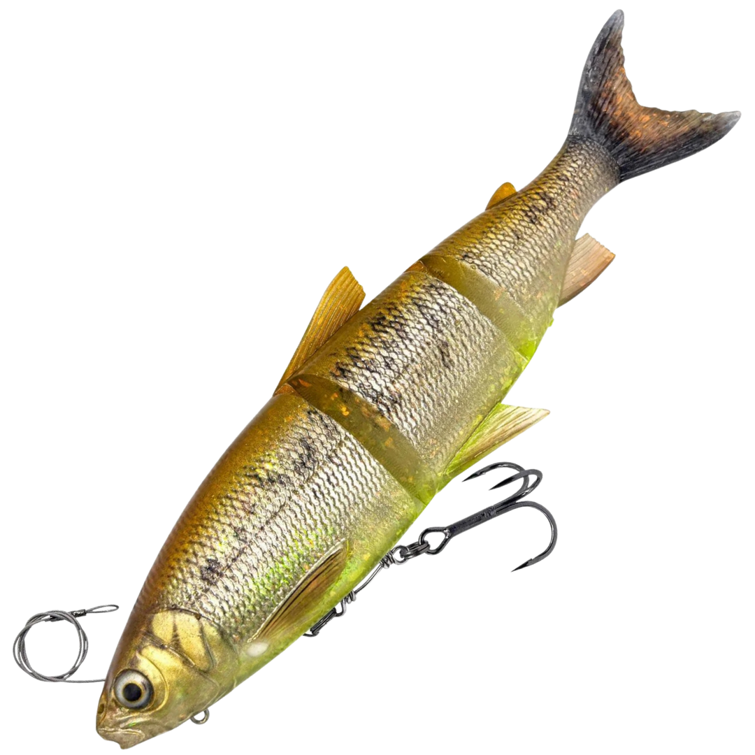 Savage Gear 3D Line Thru Whitefish Haukijigi 17cm 53g | Brown Chartreuse