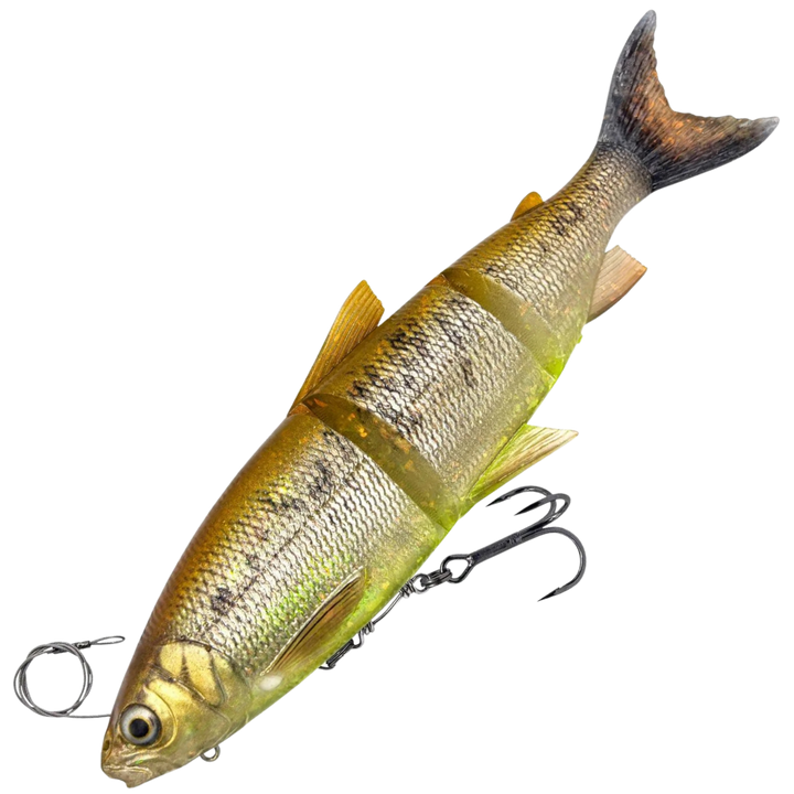 Savage Gear 3D Line Thru Whitefish Haukijigi 17cm 53g | Brown Chartreuse