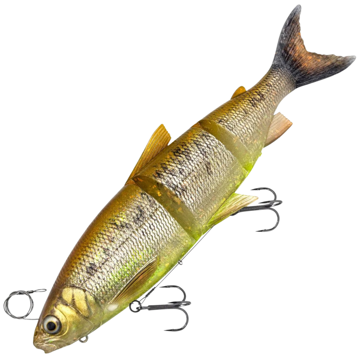Savage Gear 3D Line Thru Whitefish Haukijigi 22cm 107g | Brown Chartreuse