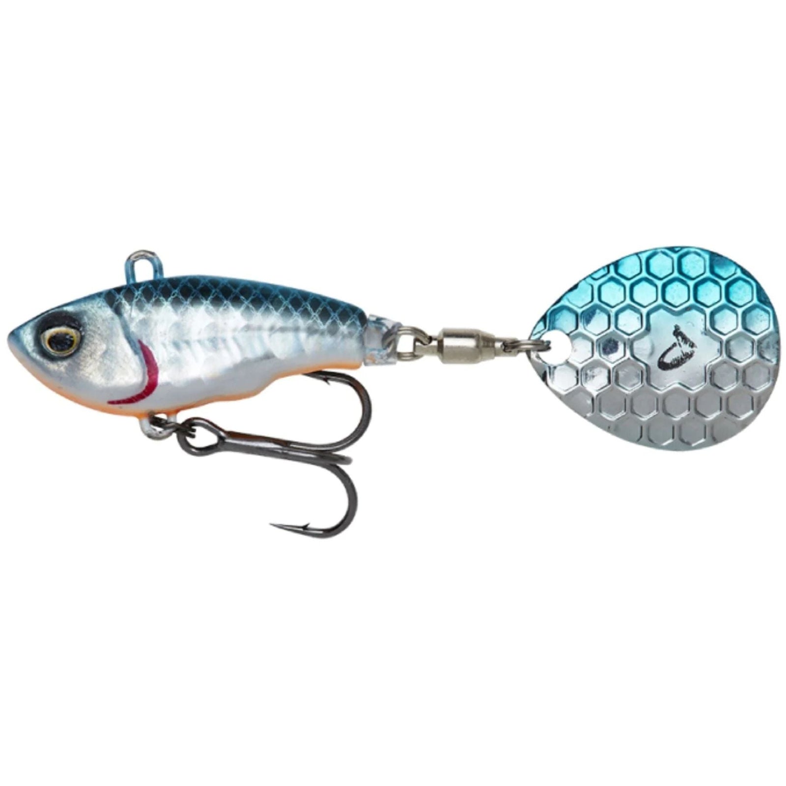 Savage Gear Fat Tail Spin NL (lyijytön) 6.5cm 12.5g | Blue Silver