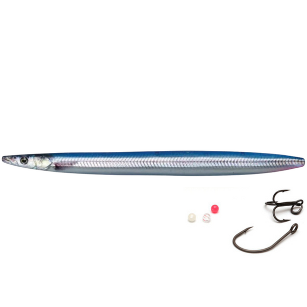 Savage Gear 3D LineThru Sandeel Meritaimenviehe 19g 125mm | Blue Silver UV