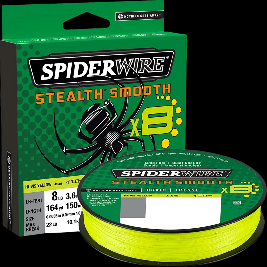 Spiderwire Stealth Smooth 8 Kuitusiima 150m | HI-VIS Yellow