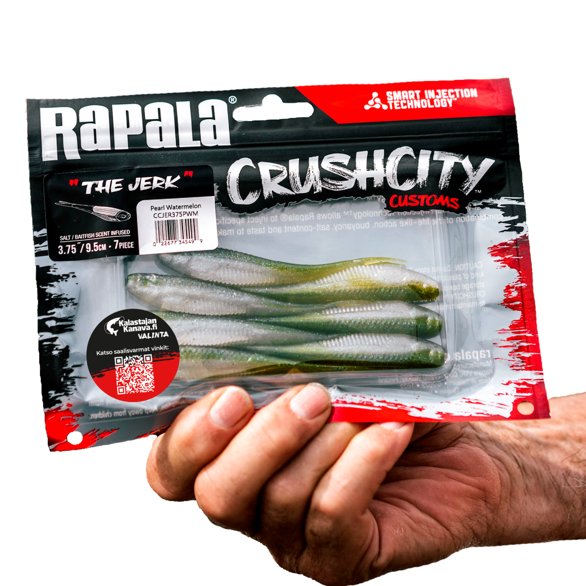 Rapala Crushcity The Jerk Jigi 3.75" 7kpl | Neon Pearl