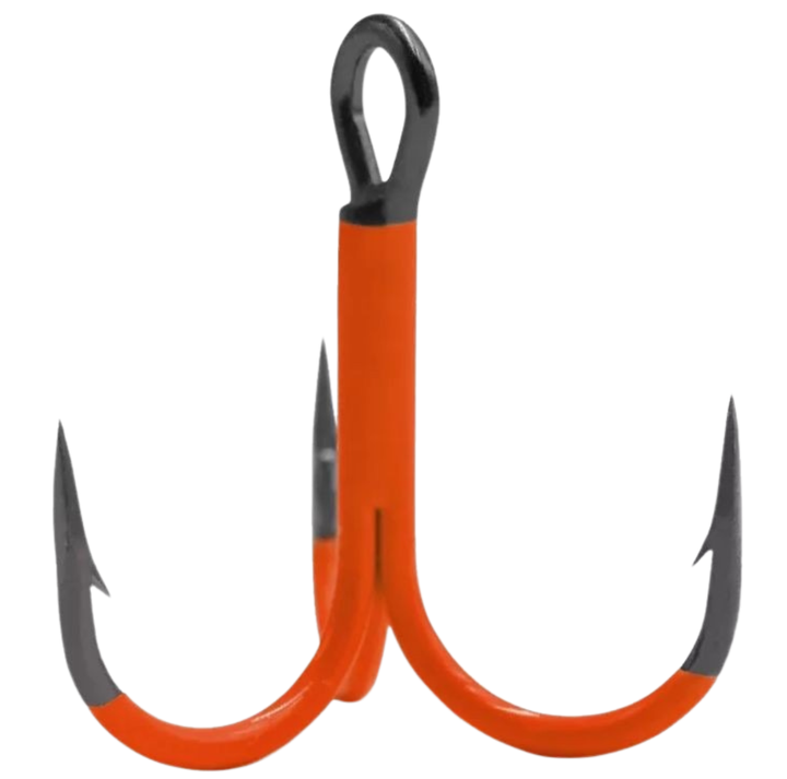 VMC 4551 UV Orange Round 1X Strong kolmihaarakoukku