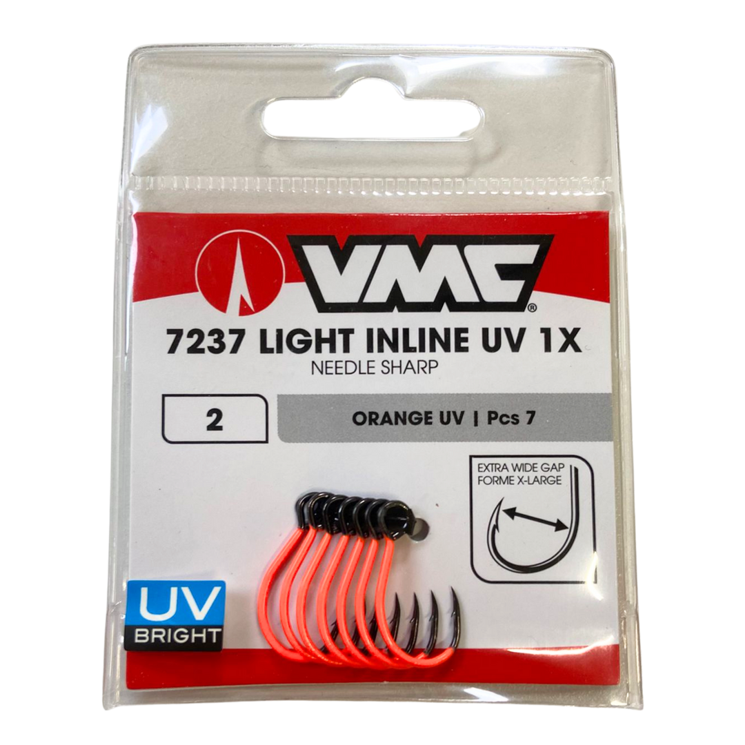 VMC 7237 Light Inline Single yksihaarakoukku | UV Orange