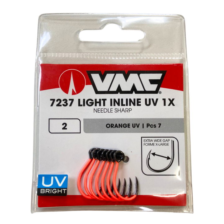 VMC 7237 Light Inline Single yksihaarakoukku | UV Orange